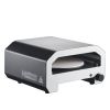 Outdoor Pizza Oven, 16 in Propane Gas Pizza Maker, Portable Pizza-Cooker with Electric Rotation, Thickened Pizza-Stone, Carry Bag