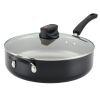 Smart Control 6 Qt Nonstick Jumbo Cooker Braiser with Helper Handle and Lid, Black