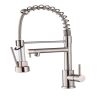 Kitchen Faucet with Pull Down Sprayer, Touch On Single Handle 2- Function Stainless Steel Spring Neck, Single Hole Installation for Residential