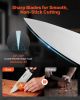 Kitchen Knife Set with Block and Sharpener, 15 Piece High Carbon Stainless Steel Sharp Knife Set, Kitchen Cutlery with Crack-Resistant Handle