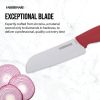(2 pack) Professional 5-inch Ceramic Kitchen Santoku Knife in Red