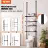 Over the Toilet Storage, 4-Tier Adjustable Over Toilet Bathroom Organizer, Low-carbon Steel 53"-132" Tall Storage Shelf Rack