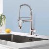 Kitchen Faucet with Pull Down Sprayer, Touch On Single Handle 2- Function Stainless Steel Spring Neck, Single Hole Installation for Residential