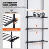 Over the Toilet Storage, 4-Tier Adjustable Over Toilet Bathroom Organizer, Low-carbon Steel 53"-132" Tall Storage Shelf Rack