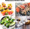 200 PCS Bamboo Skewers, 12 Inch Wooden Skewer for Appetizers, Fruit, Kebabs, Grilling Barbecue, Burger, Sausage, Cocktail Picks for Drinks