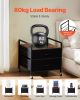 Mini Fridge Stand with Storage, 176 lb-Capacity Mini Fridge Table with 2 Drawers & 4 Swivel Wheels, Mobile Mini Fridge Shelf