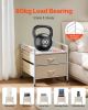 Mini Fridge Stand with Storage, 176 lb-Capacity Mini Fridge Table with 2 Drawers & 4 Swivel Wheels, Mobile Mini Fridge Shelf