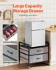 Mini Fridge Stand with Storage, 176 lb-Capacity Mini Fridge Table with 2 Drawers & 4 Swivel Wheels, Mobile Mini Fridge Shelf
