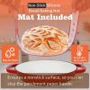 Enameled Cast Iron Dutch Oven with Lid,11" Bread Oven,6 Quart Enamel Bread Pan,Dutch Oven for Sourdough Baking-with Silicone Mat