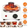 Electric Charcoal Burner 500W Hookah Charcoal Burner Compact Coal Burner for Hooka Cubes Shisha with Grill and Tongs 5 Temperature Gears Thermostat Co